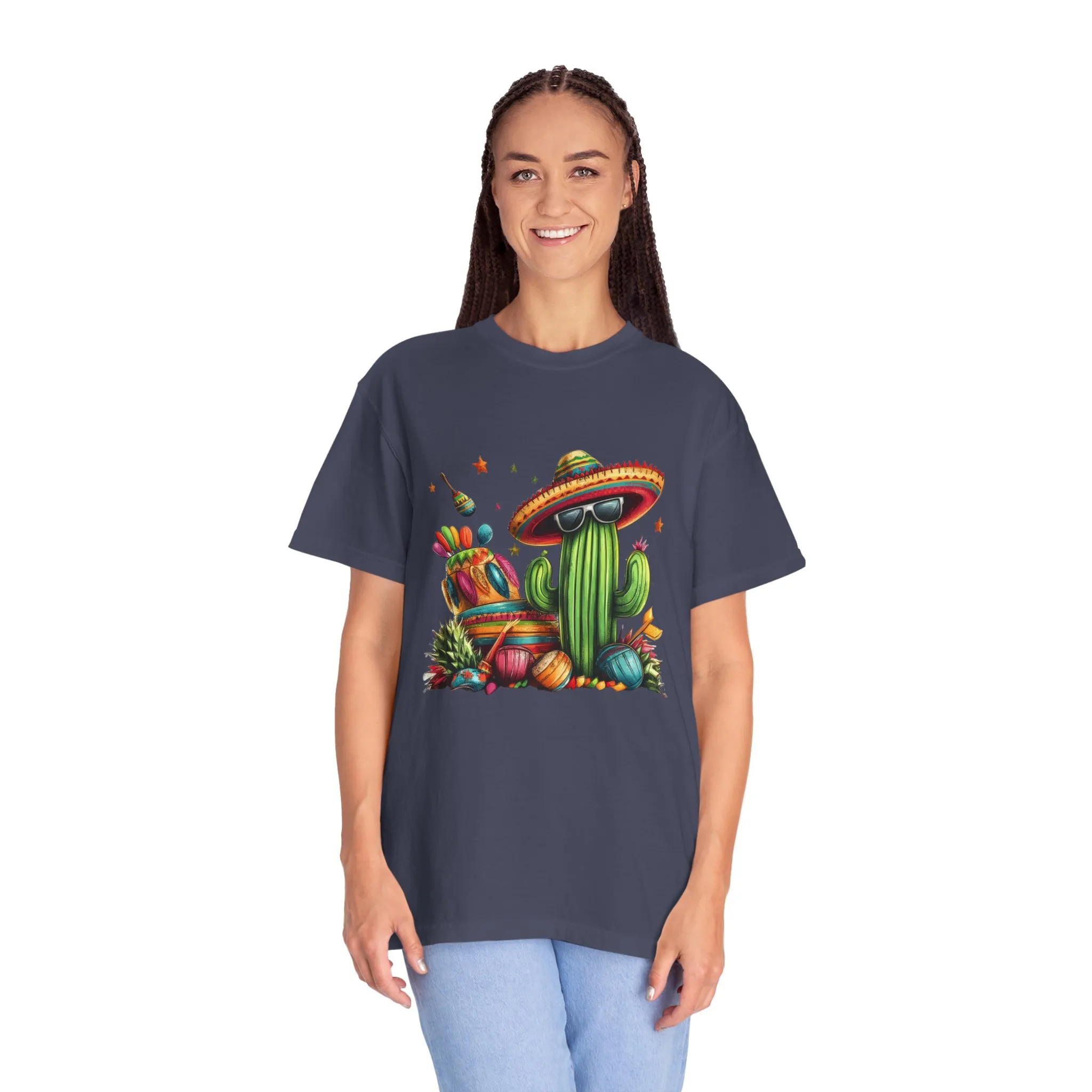 Vibrant Cactus Fiesta T-Shirt - Unisex Garment-Dyed Tee for Summer Celebrations - Image 52
