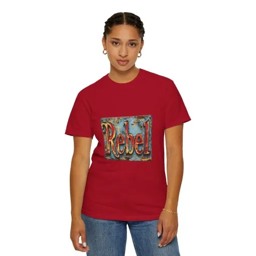 Rebel Unisex Garment-Dyed T-Shirt - Vintage Style Graphic Tee - Image 52