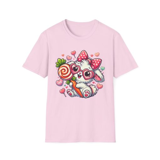 Cute Bunny Love Unisex Softstyle T-Shirt - Perfect for Valentine's Day and Spring Celebrations - Image 56