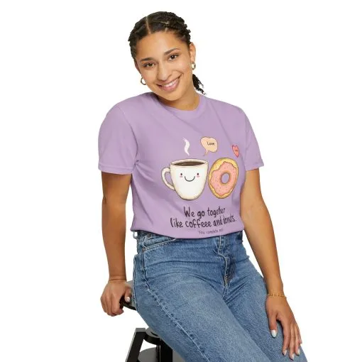 Coffee and Donuts Love Unisex T-Shirt | Cute Foodie Gift | Perfect for Valentine's Day & Everyday Wear - Image 28
