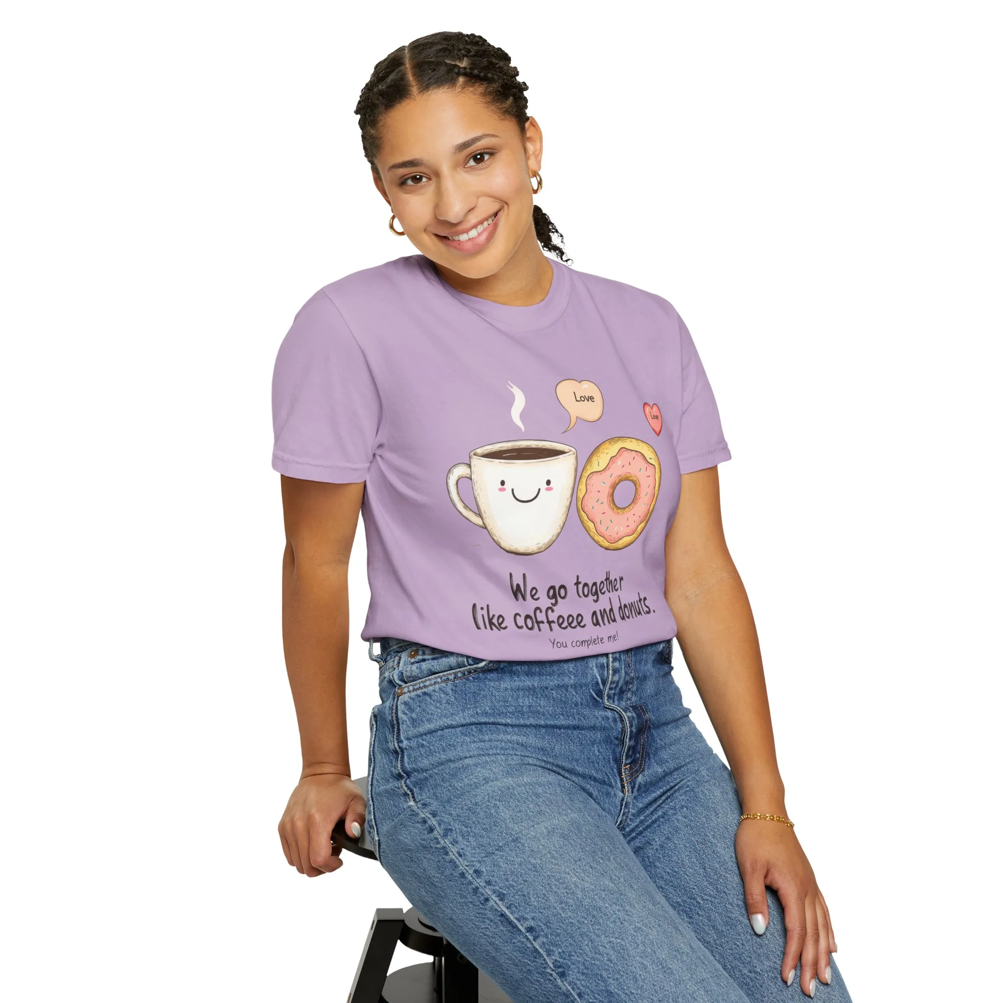 Coffee and Donuts Love Unisex T-Shirt | Cute Foodie Gift | Perfect for Valentine's Day & Everyday Wear - Image 28