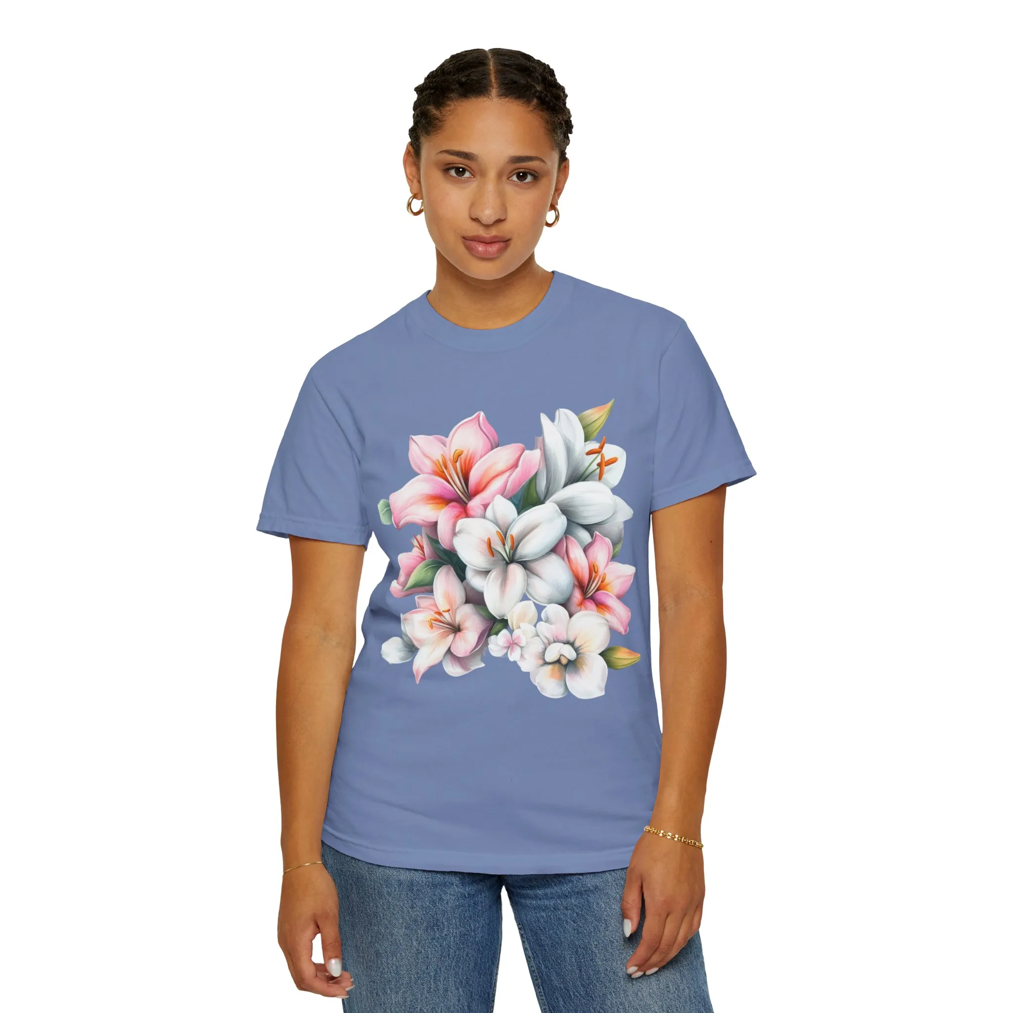 Floral Elegance Unisex Garment-Dyed T-Shirt - Perfect for Spring Celebrations - Image 28