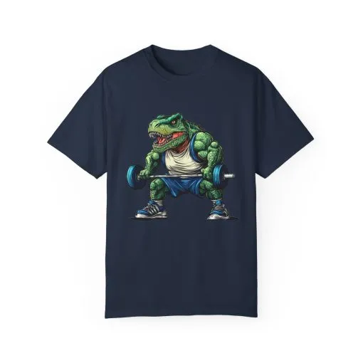 Gym Dinosaur Unisex Garment-Dyed T-Shirt - Fitness Tee for Workout Enthusiasts - Image 42