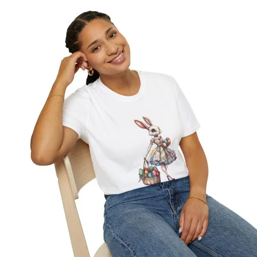 Easter Bunny Softstyle Unisex T-Shirt - Cute Spring Design for Holiday Celebrations - Image 10