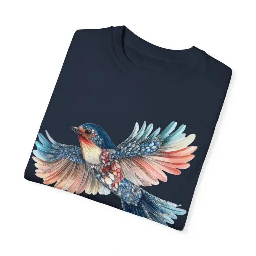 Colorful Bird Art Unisex T-Shirt - Nature-Inspired Garment-Dyed Tee - Image 34