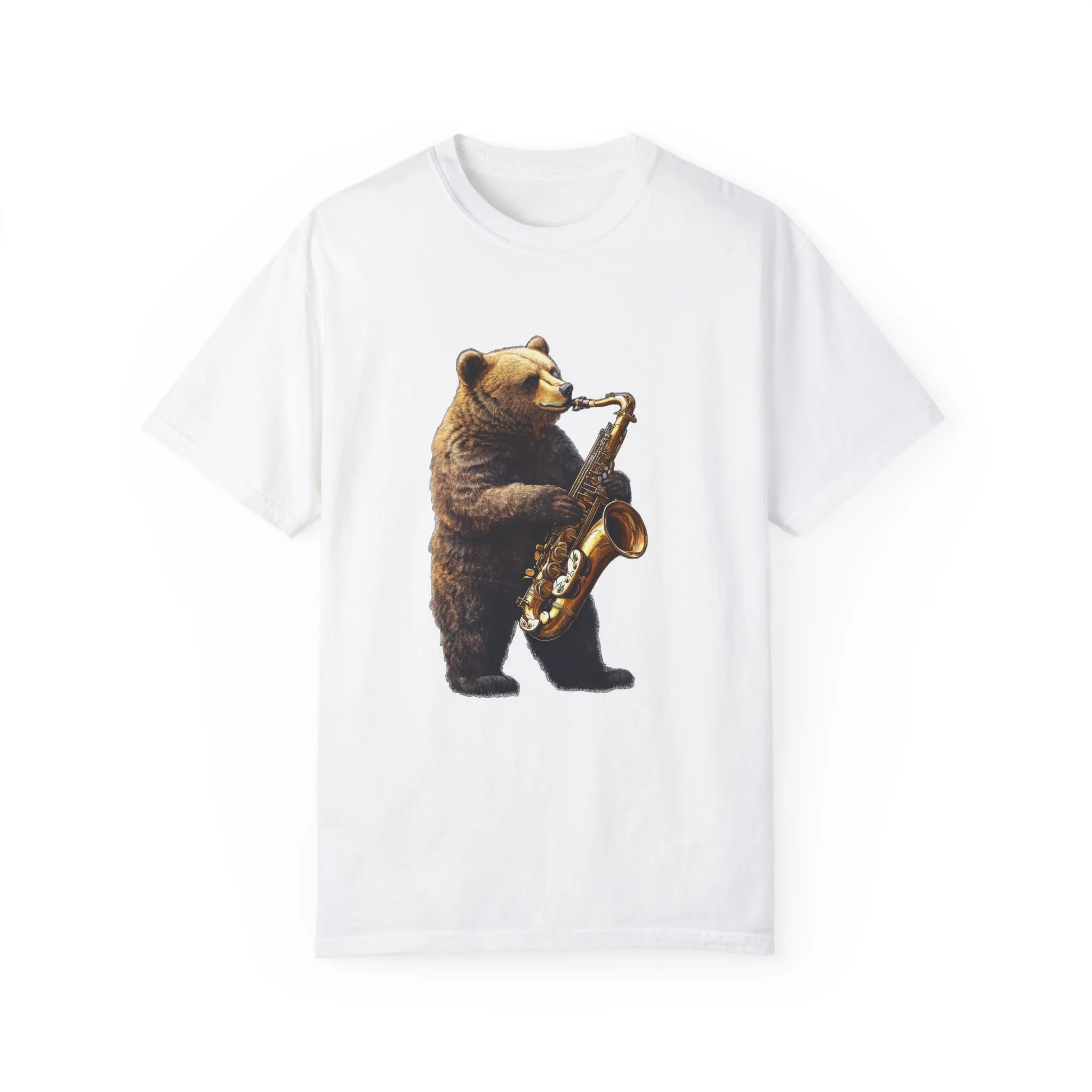 Jazz Bear Unisex Garment-Dyed T-Shirt - Image 5