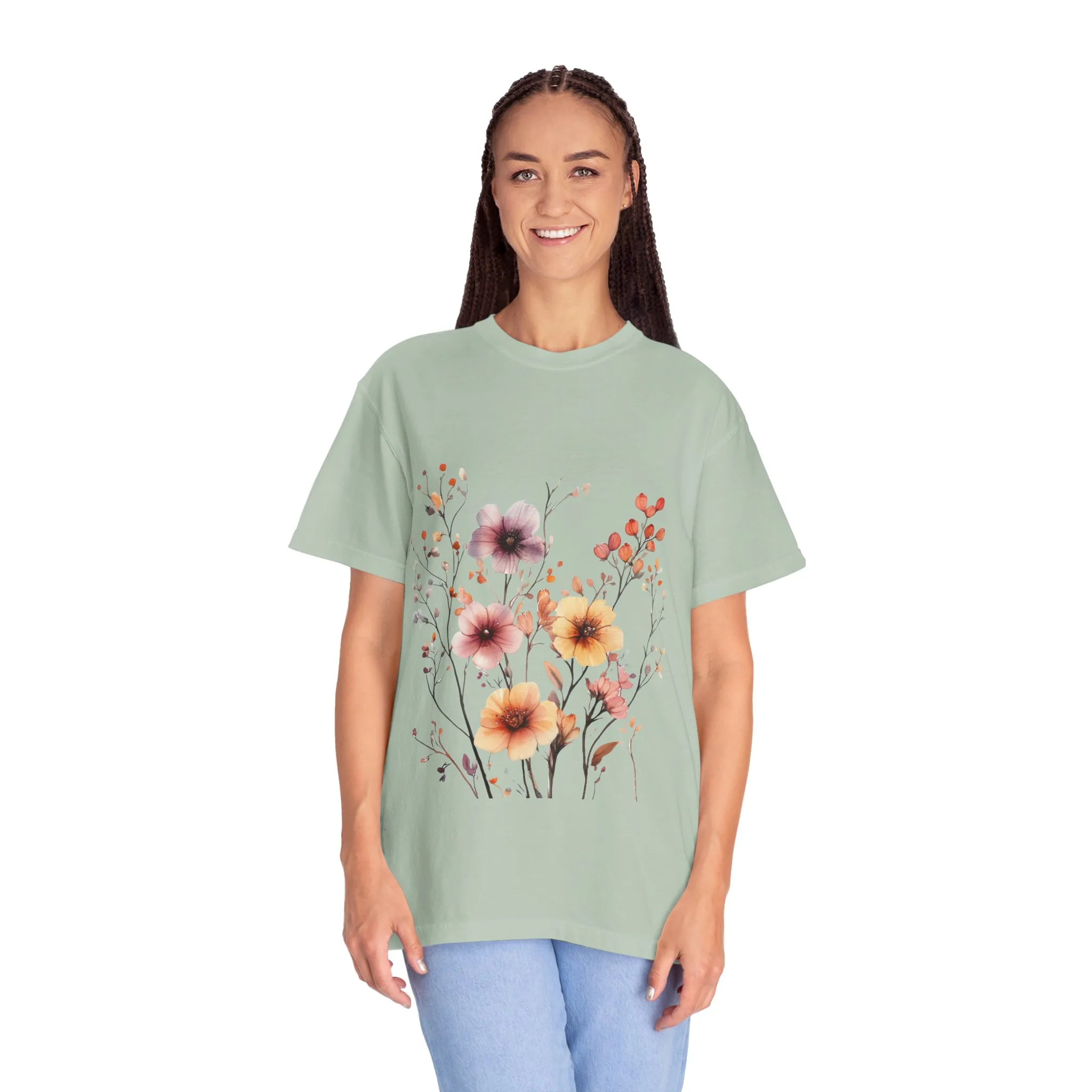 Floral Garden Unisex Garment-Dyed T-Shirt - Perfect for Spring and Casual Wear - Image 27