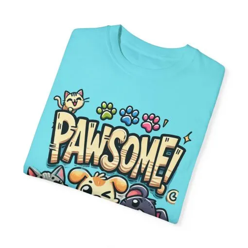 Pawsome Garment-Dyed T-Shirt for Animal Lovers - Image 38