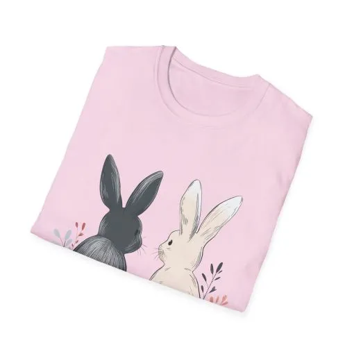 Cute Bunny Love Unisex Softstyle T-Shirt for Easter Celebrations - Image 58