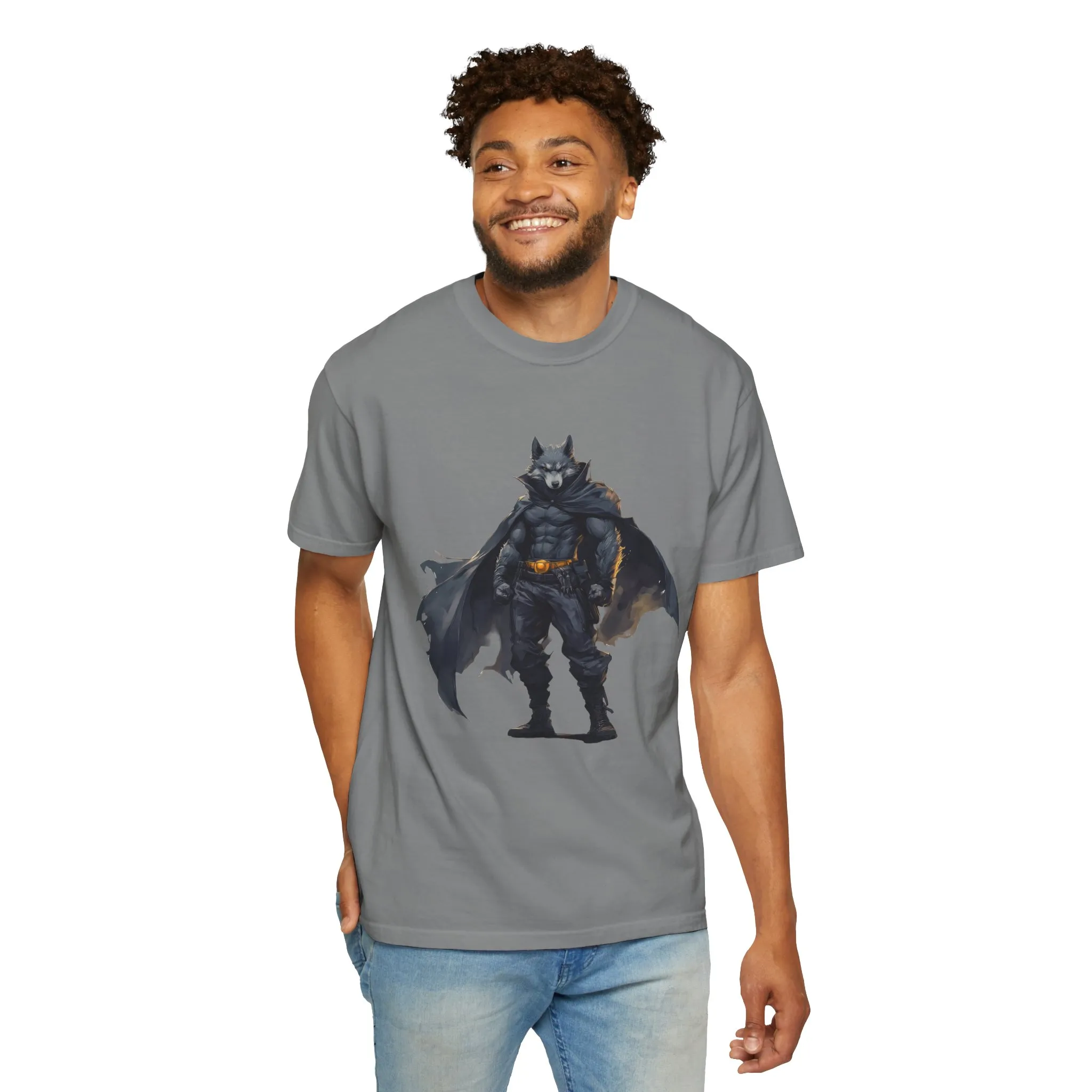 Heroic Wolf T-Shirt | Unisex Garment-Dyed Tee for Animal Lovers & Comic Fans - Image 12