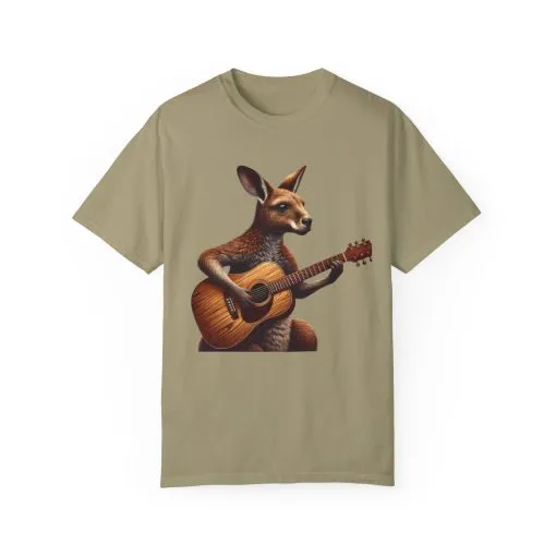 Cool Kangaroo Playing Guitar Unisex T-Shirt - Unique Gift for Music Lovers