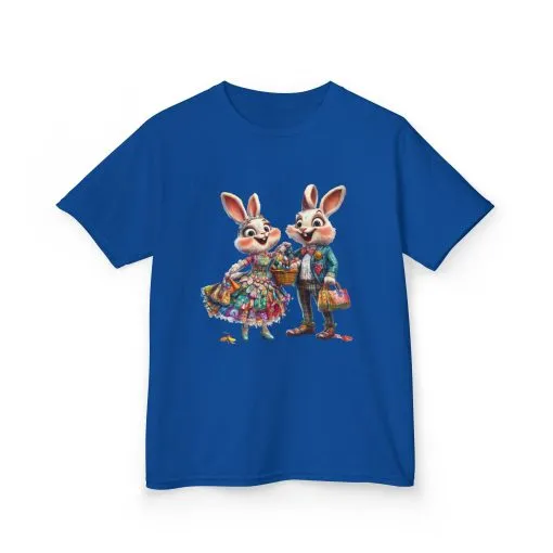 Adorable Bunny Couple Kids Tee - Perfect for Easter Celebrations - Image 26