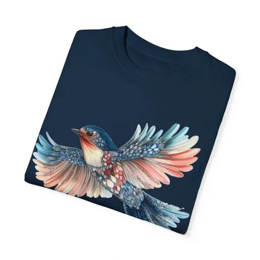 Colorful Bird Art Unisex T-Shirt - Nature-Inspired Garment-Dyed Tee - Image 30