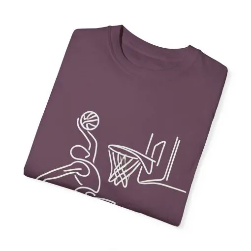 Unisex Basketball Outline T-shirt - Sporty Graphic Tee for Athletes - Image 30