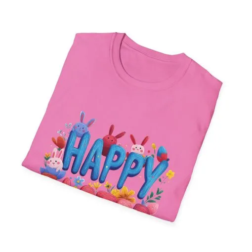 Easter Joy Unisex Softstyle T-Shirt - Spring Floral Design - Image 48