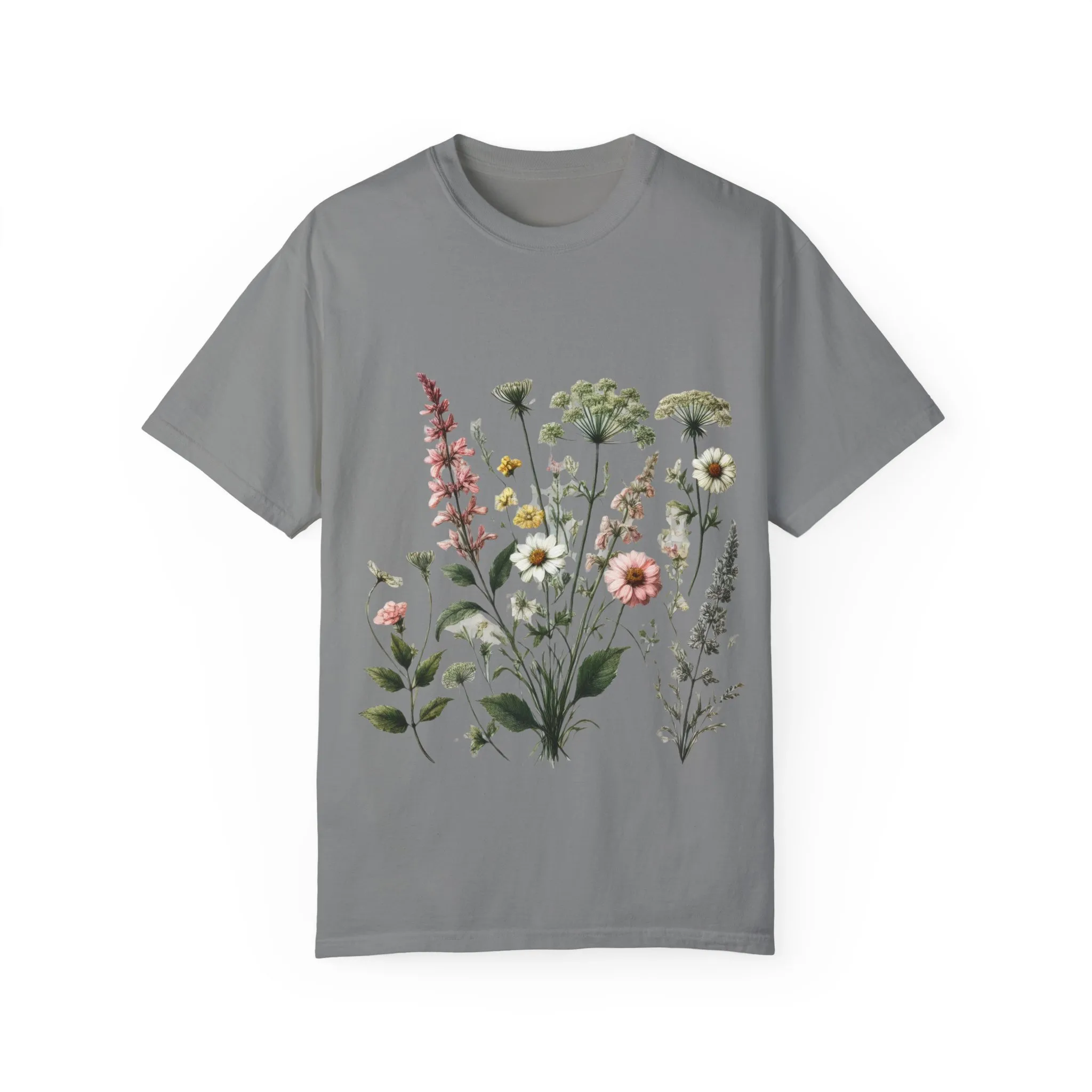 Botanical Print Unisex Garment-Dyed T-Shirt | Eco-Friendly Floral Tee for Nature Lovers - Image 25