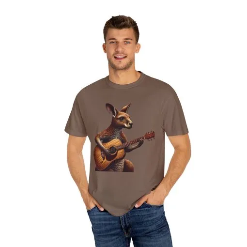 Cool Kangaroo Playing Guitar Unisex T-Shirt - Unique Gift for Music Lovers - Image 23