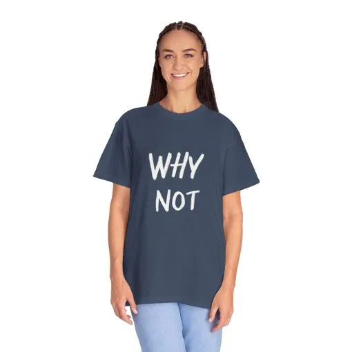 Why Not? Unisex Garment-Dyed T-Shirt - Casual Fun Statement Tee - Image 4