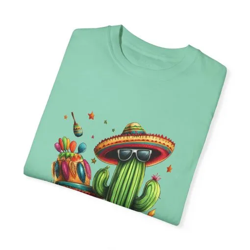 Vibrant Cactus Fiesta T-Shirt - Unisex Garment-Dyed Tee for Summer Celebrations - Image 26