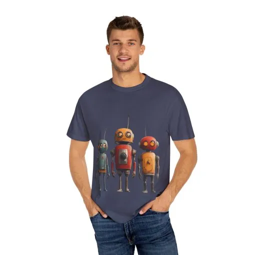 Vintage Robot Graphic Unisex T-shirt - Perfect for Tech Lovers - Image 23