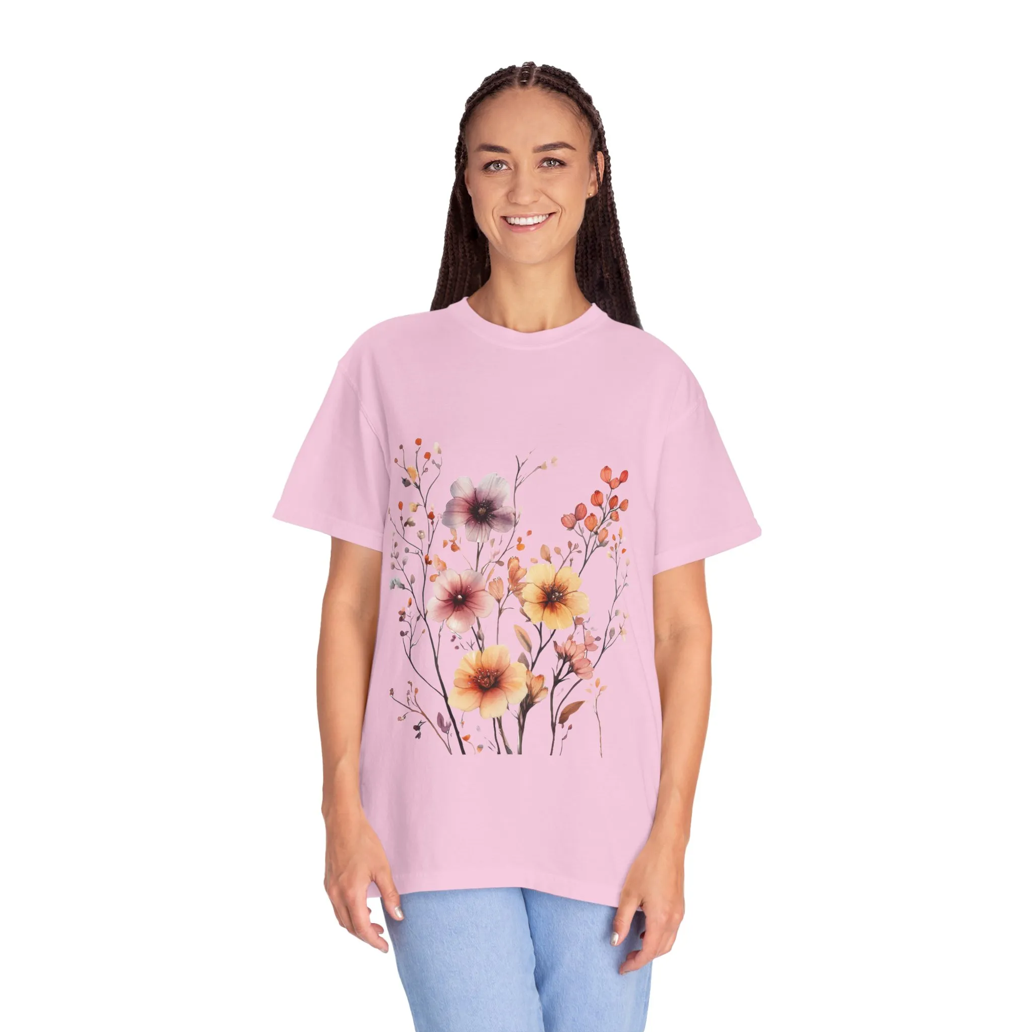 Floral Garden Unisex Garment-Dyed T-Shirt - Perfect for Spring and Casual Wear - Image 39