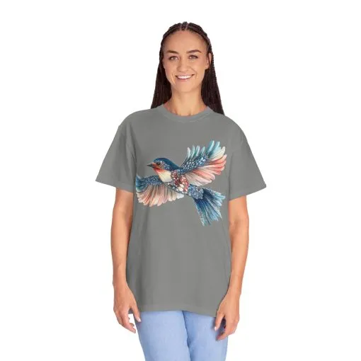 Colorful Bird Art Unisex T-Shirt - Nature-Inspired Garment-Dyed Tee - Image 27