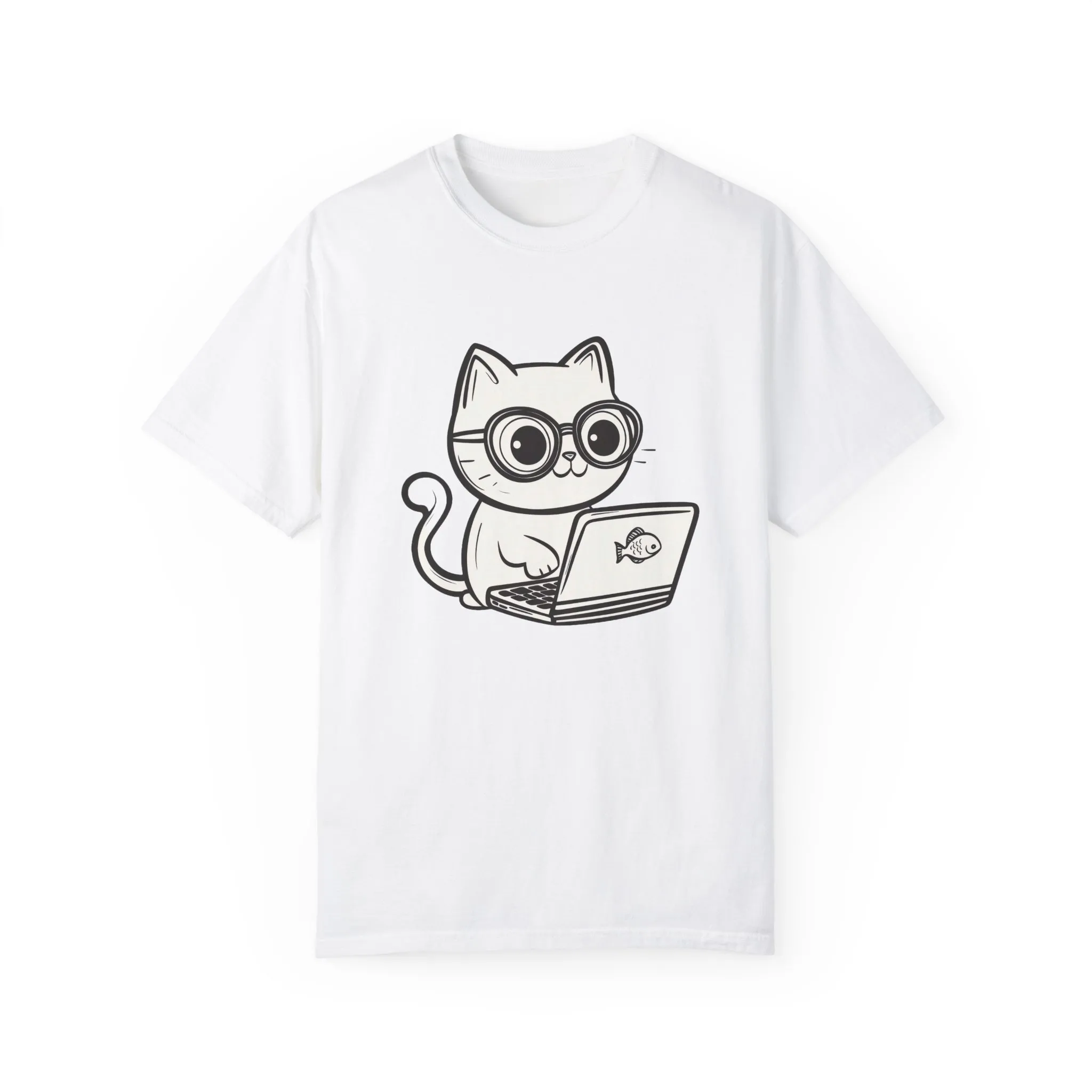 Cute Cat Gamer Unisex Garment-Dyed T-Shirt