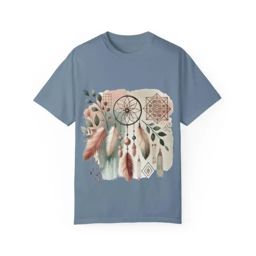 Dreamcatcher Boho T-Shirt | Unisex Garment-Dyed Tee for Spiritual Vibes - Image 33