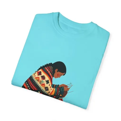 Cultural Heritage Unisex Garment-Dyed T-Shirt - Artisan Design - Image 22