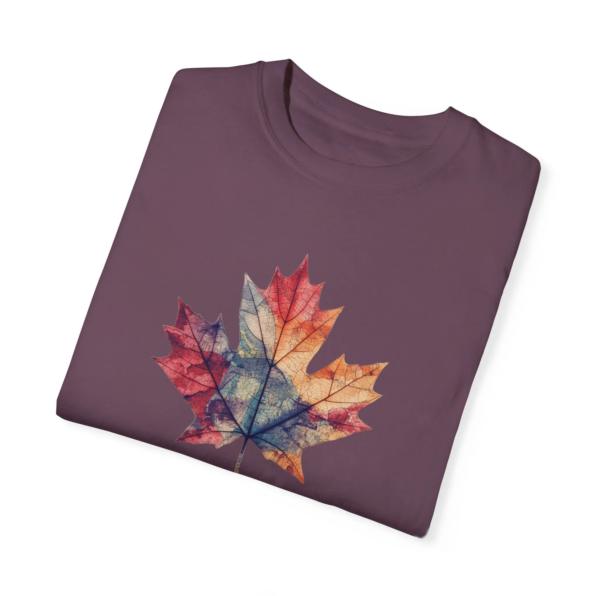 Autumn Maple Leaf Unisex Garment-Dyed T-Shirt - Image 30
