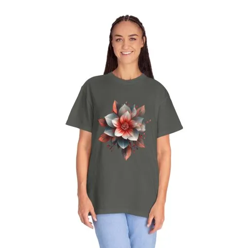 Botanical Floral Unisex Garment-Dyed T-shirt - Perfect for Nature Lovers - Image 12