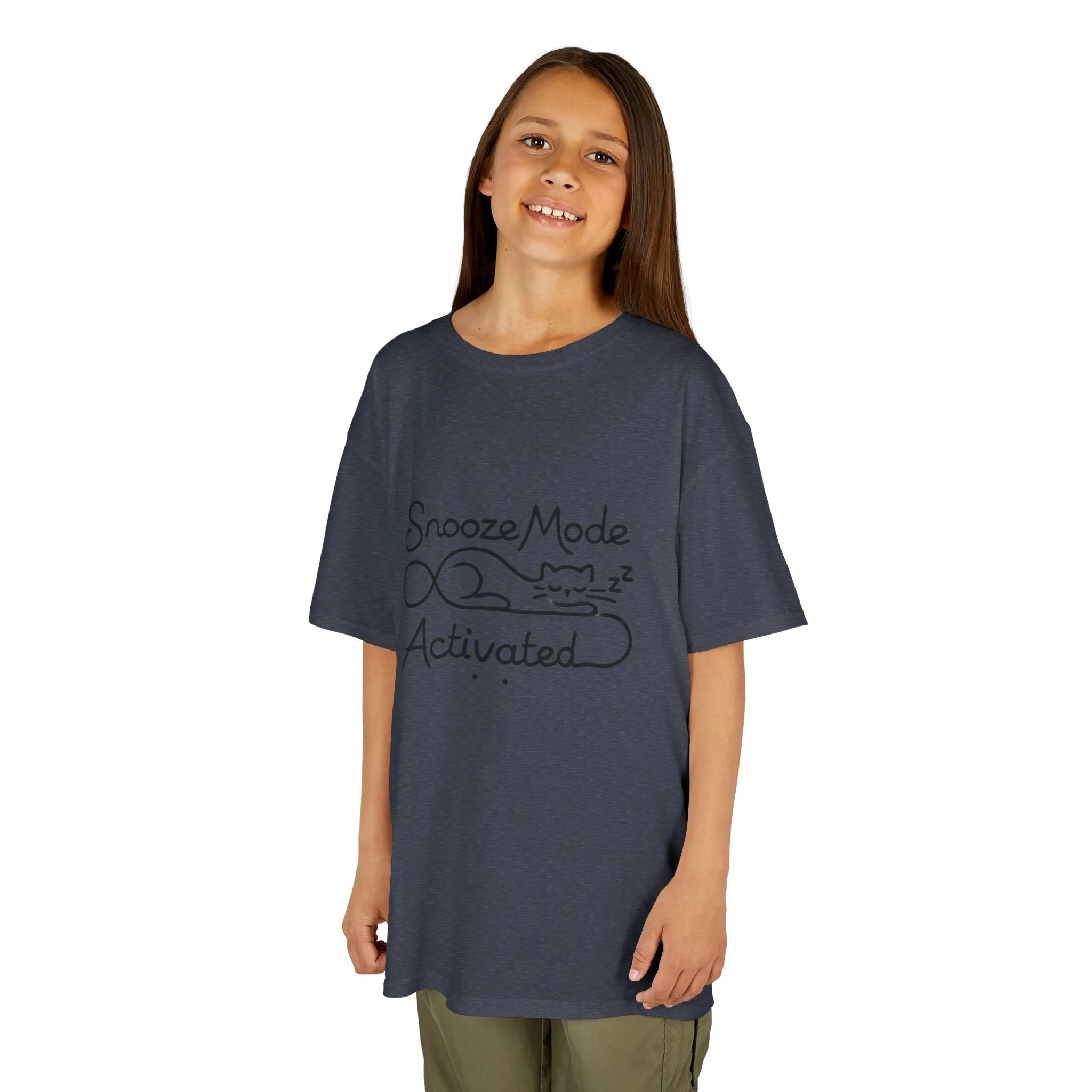 Kids 'Snooze Mode Activated' Heavy Cotton Tee - Fun Sleepy T-Shirt for Boys and Girls - Image 43