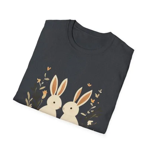 Easter Bunny Graphic Unisex Softstyle T-Shirt - Image 42