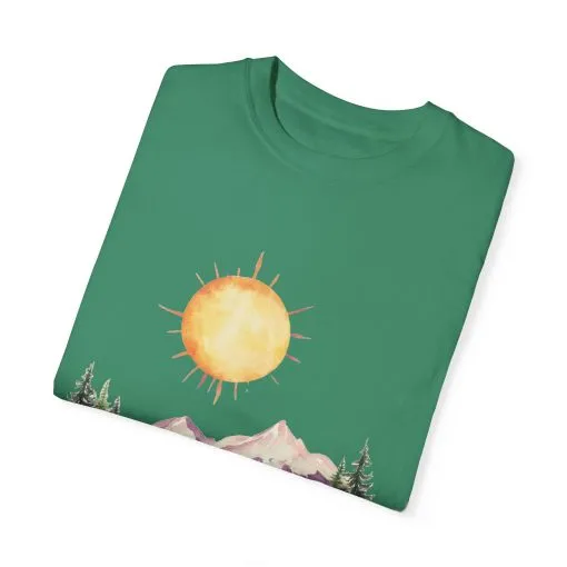 Sunrise Mountain Unisex T-shirt - Nature Lovers Tee - Image 22