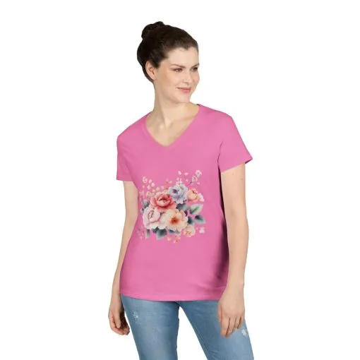 Ladies' V-Neck T-Shirt - Image 6