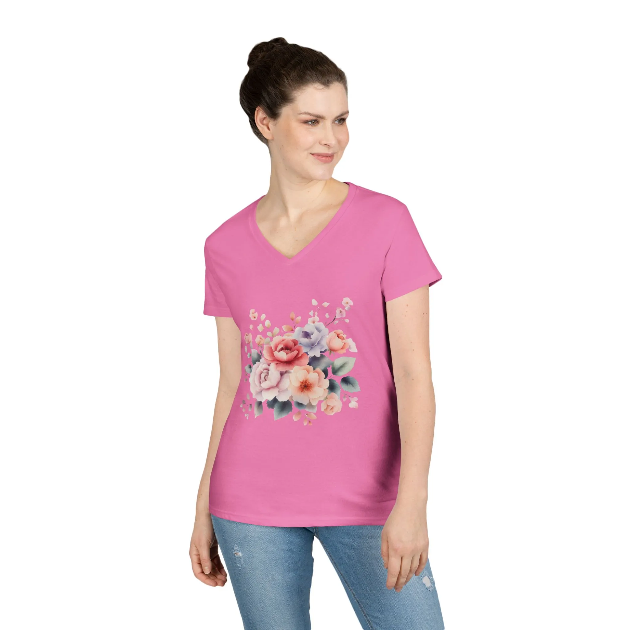 Ladies' V-Neck T-Shirt - Image 6