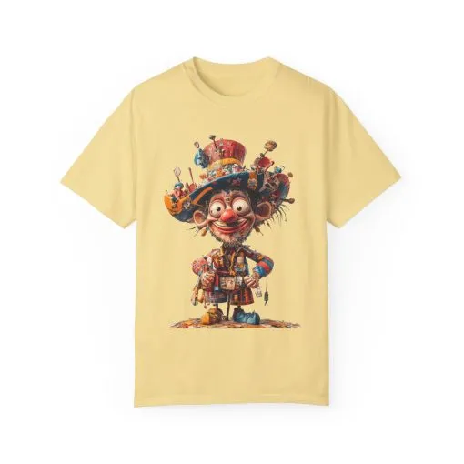 Whimsical Artist Unisex Garment-Dyed T-Shirt - Colorful Character Design - Image 23