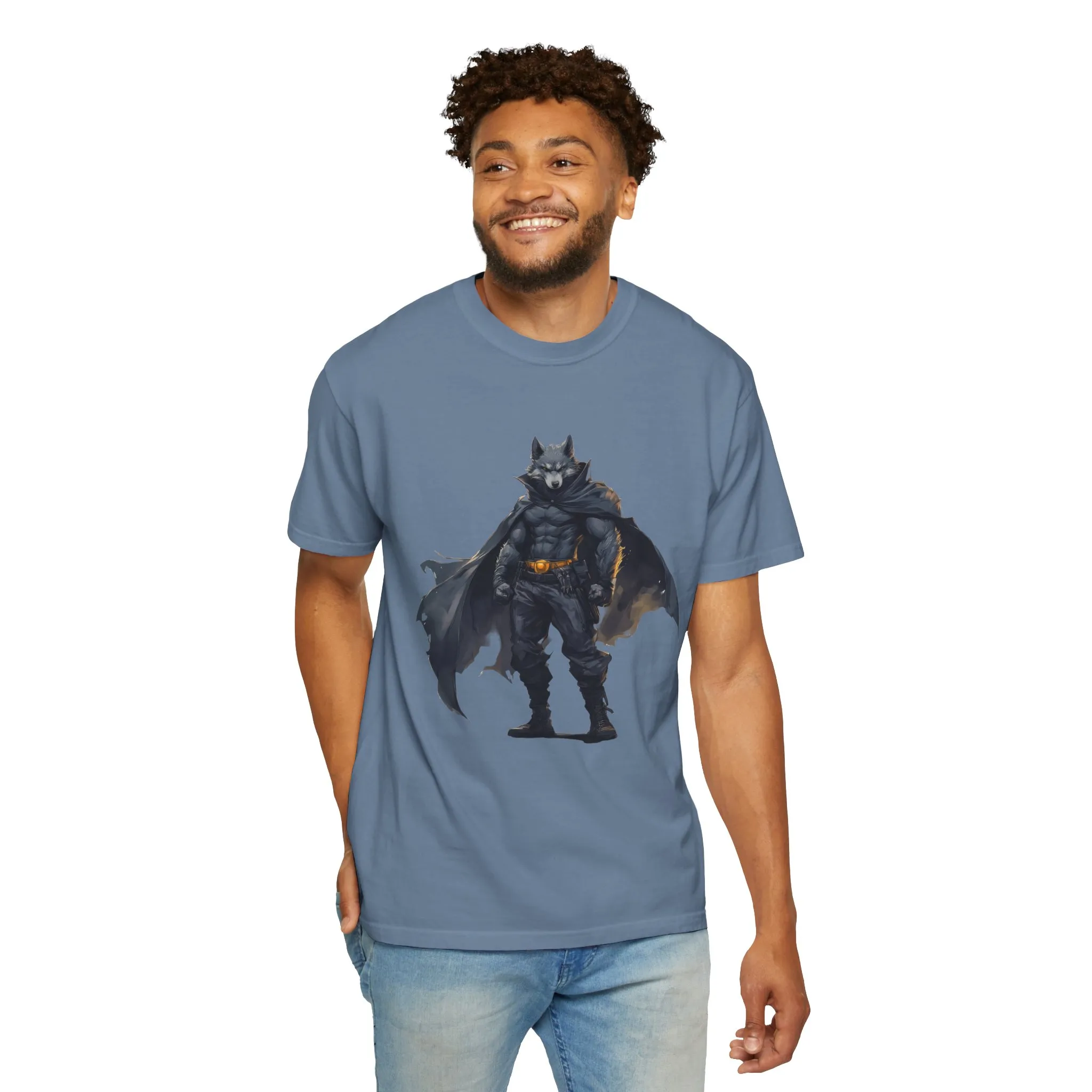 Heroic Wolf T-Shirt | Unisex Garment-Dyed Tee for Animal Lovers & Comic Fans - Image 24