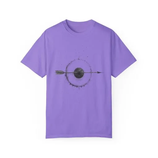 Unisex Garment-Dyed T-shirt with Unique Arrow and Target Design - Perfect for Casual Wear and Gifts - Image 45