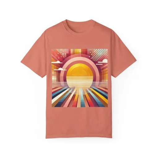 Retro Sunset Unisex T-Shirt - Beach Vibes Tee for Summer Adventures