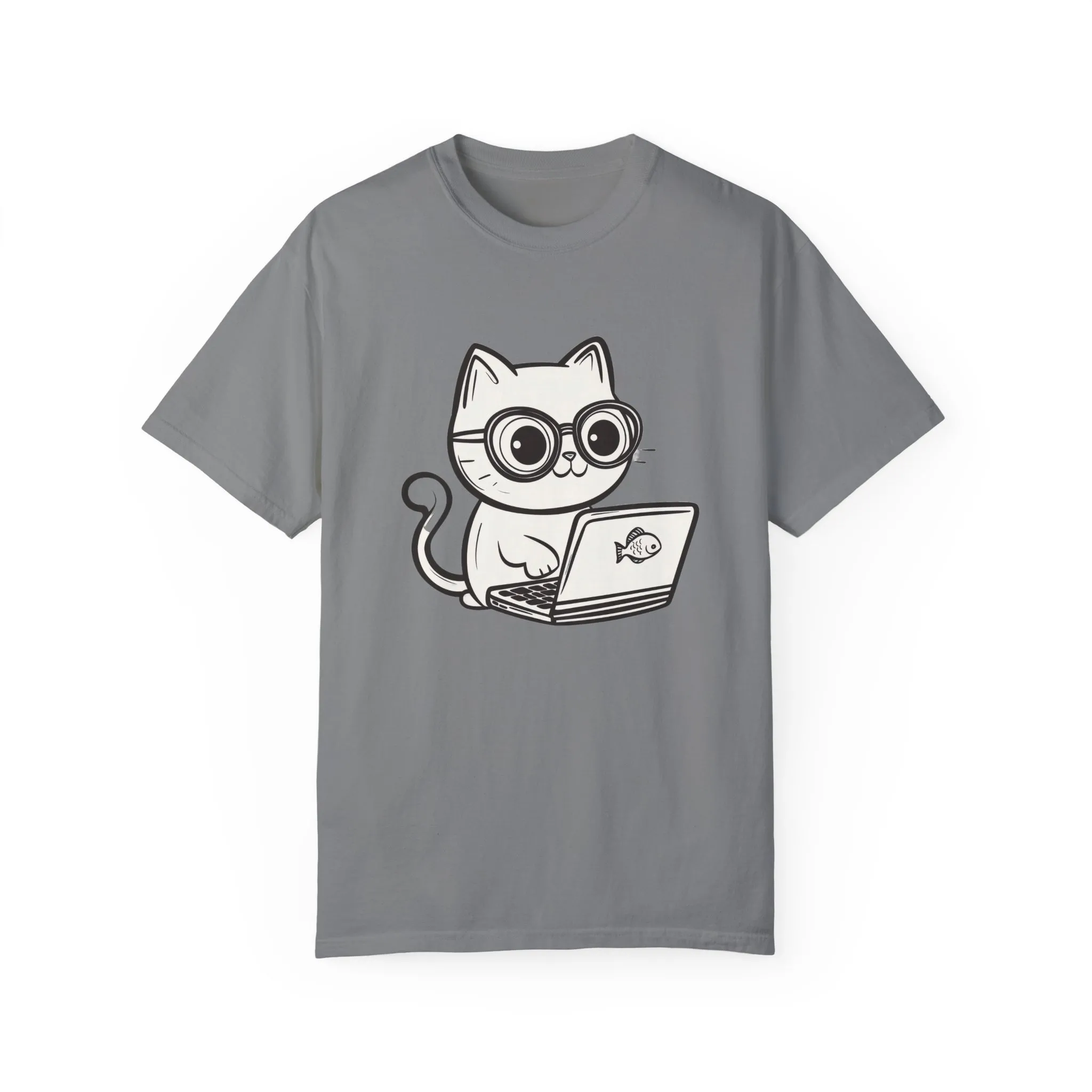 Cute Cat Gamer Unisex Garment-Dyed T-Shirt - Image 9