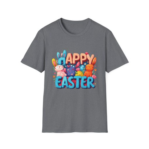 Happy Easter Unisex Softstyle T-Shirt - Fun Spring Bunny Design - Image 16