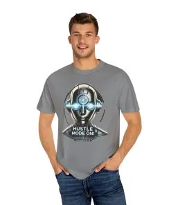 Hustle Mode On Unisex Garment-Dyed T-Shirt - Motivational Graphic Tee
