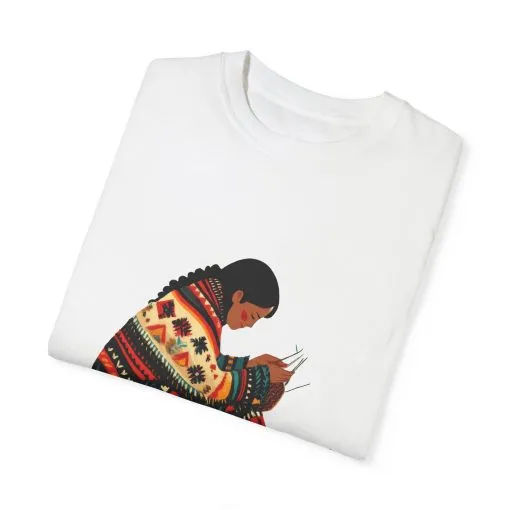Cultural Heritage Unisex Garment-Dyed T-Shirt - Artisan Design - Image 6