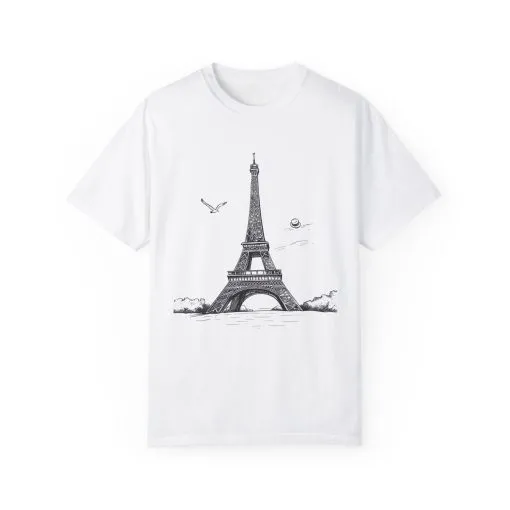 Eiffel Tower Graphic Unisex T-Shirt - Vintage Parisian Style - Image 5