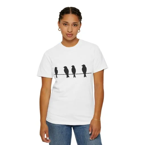 Minimalist Bird Silhouette Unisex T-Shirt - Image 8