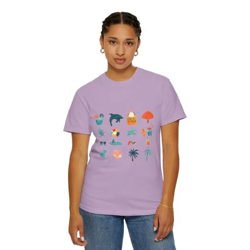 Tropical Vibes Unisex Garment-Dyed T-Shirt | Beach Life Design - Image 27