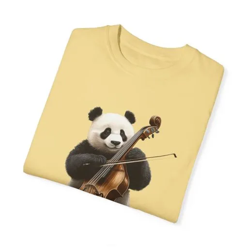 Cute Panda Playing Cello Unisex T-Shirt - Funny Animal Graphic Tee - Image 22