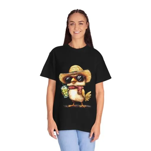 Funny Beach Bird T-Shirt - Unisex Garment-Dyed Summertime Tee - Image 32