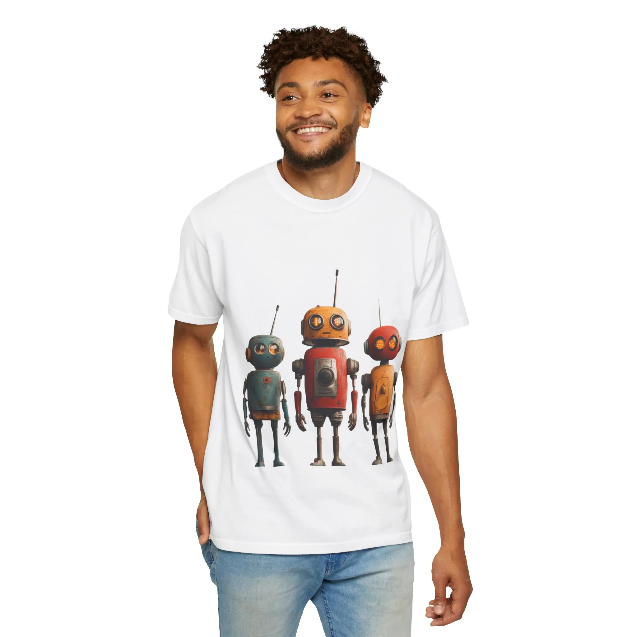 Vintage Robot Graphic Unisex T-shirt - Perfect for Tech Lovers - Image 8